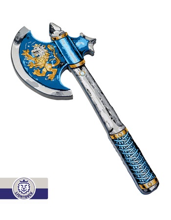 Knight axe noble knight blue