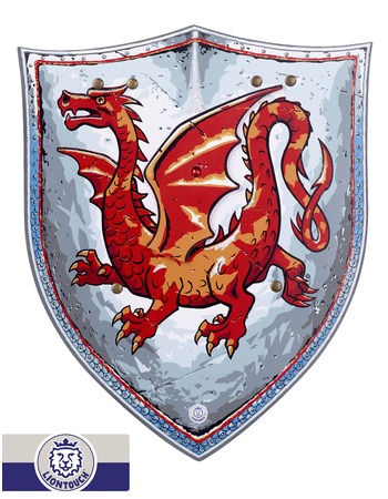 Knight shield amber dragon