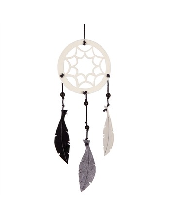 Dreamcatcher felt decoration white 90 cm    