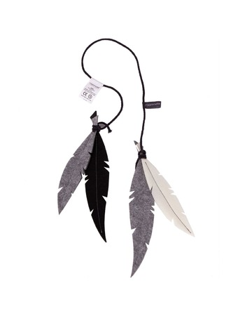 Feather felt decoration b/w 110 cm   