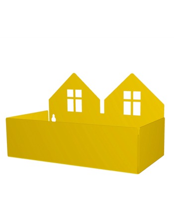 Twin house box yellow 13x22x11 cm