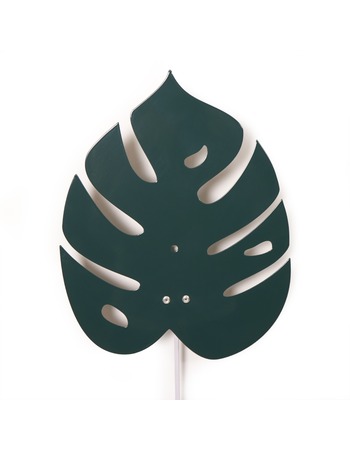 Leaf lamp dark green 30x23,5 cm   2 x 1 st