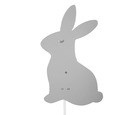 Rabbit lamp grey 33x24 cm