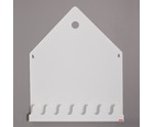 Magnetic board shelf & coat rack white 58x45 cm