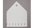 Magnetic board shelf & coat rack white 58x45 cm  