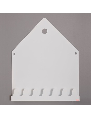 Magnetic board shelf & coat rack white 58x45 cm  