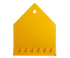 Magnetic board shelf & coat rack yellow 58x45 cm