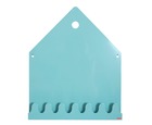 Magnetic board shelf & coat rack pastel blue 58x45 cm