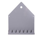 Magnetic board shelf & coat rack grey 58x45 cm