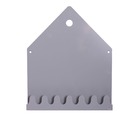 Magnetic board shelf & coat rack grey 58x45 cm    