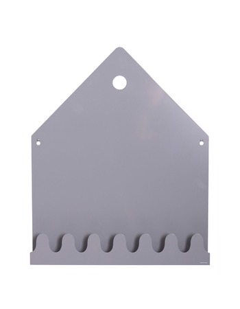 Magnetic board shelf & coat rack grey 58x45 cm    