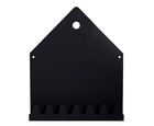 Magnetic board shelf & coat rack black 58x45 cm  
