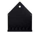 Magnetic board shelf & coat rack black 58x45 cm