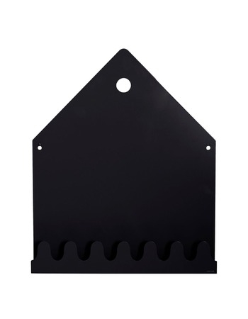 Magnetic board shelf & coat rack black 58x45 cm