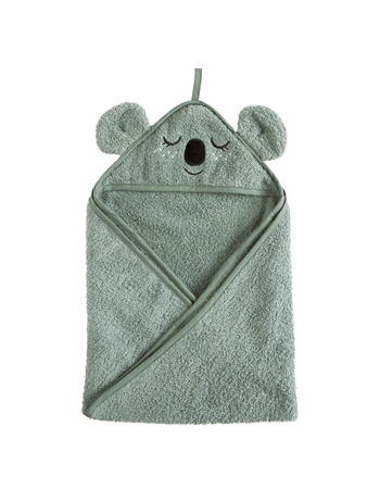 HOODED TOWEL KOALA SEA GREY