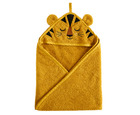 HOODED TOWEL TIGER OCHRE   